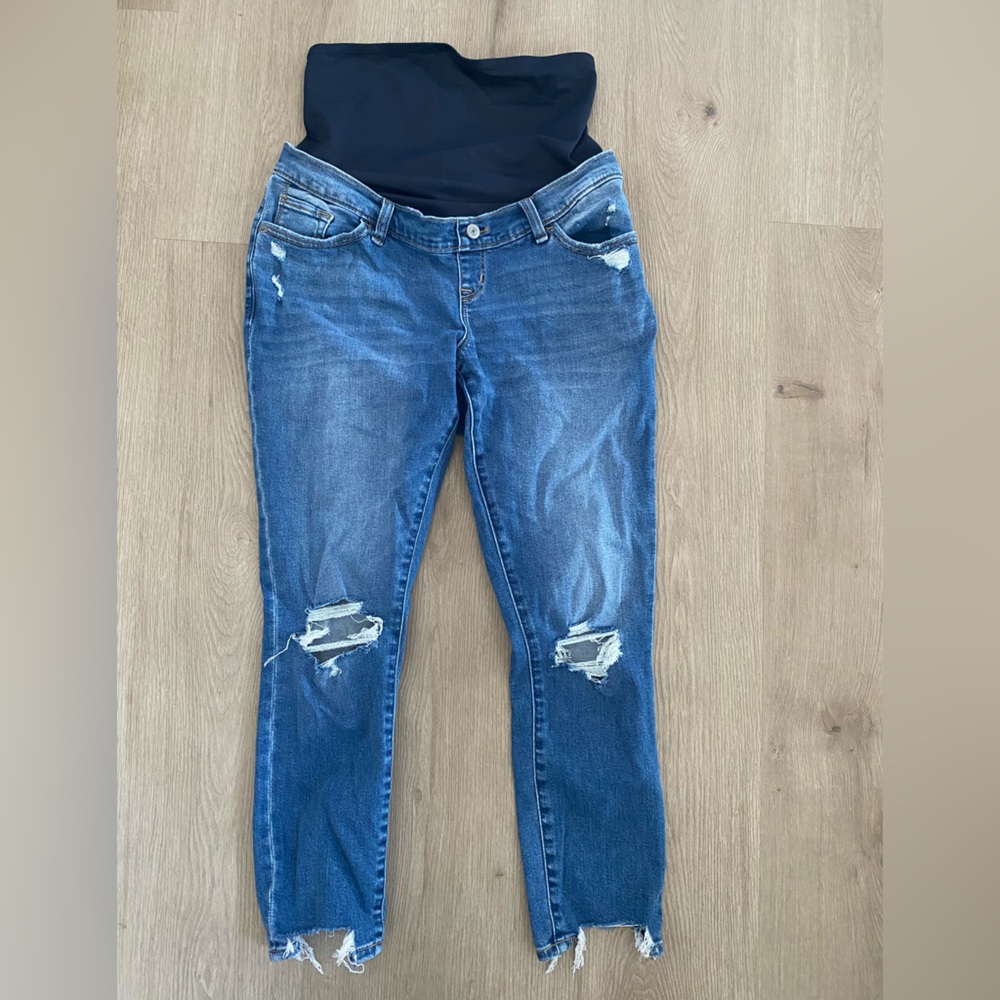 Abercrombie super skinny ankle maternity jeans